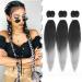 Silk-Co Braids Hair Extensions Braids Crochet Hair Afro Hair extension 3 bundle of pre-stretched braided hair extensions crochet twist braided hair 50cm-225g # black and silver 50 cm black-silver