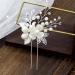 JUSTUSNX Silver Bride Wedding Headpiece Pearl Hair Pins Accessories Bridal Crystal Flower Hair Pieces for Women and Girls - Buy Online on GoSupps.com