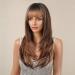 Allbell Colored Honey Brown Wigs for Women - Long Straight Layered Synthetic Wigs with Bangs | Shop 2127-2 Online - Buy Online on GoSupps.com