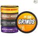 GRINDS Coffee Pouches | Ultimate Energy 5 Pack | 2X Caffeine | Double Mocha, Mint Choc, Double Shot Espres, New Orleans, Orange Citrus | Tobacco & Nicotine Free | 1 Pouch eq. 1/2 Cup