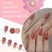 24-Piece Almond False Nails - French Pink Acrylic Press-On Nails for Women & Girls | Full Cover Ballerina Style - Buy Online on GoSupps.com
