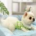 TONY HOBY Dog Summer Pajamas - Striped XL Dog Overall Without Sleeves in White & Green | International Shipping Available - Buy Online on GoSupps.com