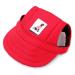 PetPhindU Dog Sun Hat Baseball Cap Peaked Cap Letter Print Shading Hat Accessory for Pet Dog L Red 2