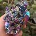 Natural Rainbow Coated Quartz Aura Quartz Cluster Titanium Aura Quartz Rainbow Aura Cluster Gem Specimen s - Buy Online on GoSupps.com