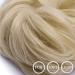 Bleach Blonde Hair Donut Scrunchie Bun Updo Extension - 7 Inch Wavy Curly Messy Ponytail - Buy Online on GoSupps.com