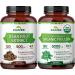 Zazzee Herbal Respiratory Lung Health Support Bundle | Organic Mullein Leaf Extract Plus 4:1 OSHA Root Extract Capsules | Non-GMO Vegan & ISO Lab Tested (120 Servings Each)