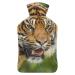 Tiger Hot Water Bottle With Cover Plush Bed Bottle Hand Warmer For Adults And Children 26.5X15.3cm