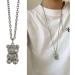 Oralgo Cute Bear Pendant Necklace - Fashionable Hip-Hop Style Collarbone Chain Ornament for Everyday Use - Buy Online on GoSupps.com