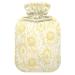 Sunflower yellow flowers hot water bottle with soft fleece cover 2 litre hot water bag for hot and cold compress