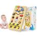 Montessori Busy Board Montessori toys from 1 year Busy Board with 8 switches activity wooden toys LED motor toy for babies and children from 1 2 3 4 years