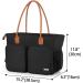 CURMIO Nurse Tote Bag with Padded Laptop Sleeve - For Nursing Work, Home Visits, and Health Service - Black (Bag Only) - Buy Online on GoSupps.com