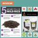Organic Canadian Wild Rice 2 Kg (4.4 LB) Grade A Full Grain - Gluten-Free Vegan Long Grain Bulk - Buy Online on GoSupps.com