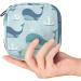 Menstrual Pad Bag with Zipper | Stylish Tampon Pouch for Women & Girls - Whales & Sea Anchor Design - Buy Online on GoSupps.com