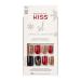 KISS Special Design Limited Edition Holiday Fake Nails  Style  Favorite Season   Multi-Colored Medium Square  with 24 Adhesive Tabs  Nail Glue  Mini File  Manicure Stick & 28 False Nails