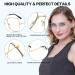 Kaeoisfu Oversized Square Reading Glasses for Men & Women - Fashionable Blue Light Filtering Metal Glasses - Large Gold Frames 1.0 Diopters - Buy Online on GoSupps.com