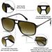 FEISEDY Aviator Bifocal Reading Sunglasses for Men & Women - Vintage Square Tinted Blue Light Blocking Black Frame-Gradient Tea Model B0181 - Buy Online on GoSupps.com