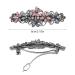 Elegant Flower Crystal Hair Clips Set | 3 Pieces for Women & Girls | Glittering Fashion Accessories in Pink Dark Blue & Gray - Buy Online on GoSupps.com