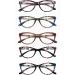 5 Pack Ladies Reading Glasses Blue Light Blocking Spring Hinge Fashion Pattern Print Eyeglasses for Women Multicolor 2.5 x