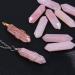 Rose Quartz Crystal 10 PCS Hexagonal Healing Reiki Stone Pendants - Bulk for Jewelry Making - Buy Online on GoSupps.com