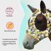 Harrison Howard Super Comfort Stretchy Fly Mask - Large Eye Space UV Protection & Breathability | Blue-Yellow (L) - Ideal for International Shipping - Buy Online on GoSupps.com