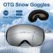 IMENORY Ski Goggles OTG PRO Magnetic HD Lens | Anti-fog, UV400 Protection | Frameless Snowboard Goggle Gray - Buy Online on GoSupps.com