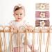 Nayyana 3-Piece Baby Flower Headband Set | Soft Nylon Hair Accessories for Girls Newborns & Toddlers - Beige Pink Khaki - Buy Online on GoSupps.com