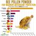 Alovitox Fresh Bee Pollen Powder 16 oz | Organic Raw Bee Pollen Supplement for Proteins & Vitamins | Gluten-Free & 100% Pure Natural Pollen Bee - Buy Online on GoSupps.com