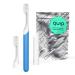 Quip Sonic Toothbrush for Adults with Timer - Includes Extra Brush Head and Travel Cover Mount - Electric Soft Bristle Refill Head Plastic Handle 3 Month Battery Life - Travel Toothbrush - Blue