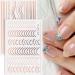 French Metallic Line Nail Art Stickers Decals 8 Sheet Self-Adhesive Rose Gold Metal Curve Stripe Design Manicure Tips Nail Decoration for Women Girls - Buy Online on GoSupps.com