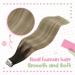 Youngsee Real Hair Tape Extensions - 35cm Balayage Ombre Seamless & Invisible Remy Hair for Women - Smooth Hair Recovery #4/10 & #4/14/60 50g - Buy Online on GoSupps.com