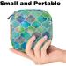 Portable Women's Binding-Up Bags - Menstrual Cup Pocket & Tampon Holder for Teenage Girls - Mermaids Scale Design in Turquoise & Multicolor - Buy Online on GoSupps.com