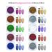 Yagoyan 10 Jars Chrome Nail Powder Kit - Holographic Chameleon Pigments | Nail Art Glitters for Mirror Effect | Eyeshadow Applicators - Buy Online on GoSupps.com