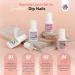Saviland Dip Powder Nail Kit - French Nail Starter Set with 4 Colors Keratin Dipping Powder, Tips, Glue, Base & Top Coat - No UV Lamp Needed - Buy Online on GoSupps.com