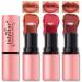 3 Colors Lipstick Set Hydrating Tinted Lip Balm with Natural Formula Fruity Moisturizing Pigmented Matte Lipstick Long Lasting Waterproof Non-Stick Cup Lip Stain Vivid Lip Makeup 01+04+05