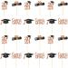 Halatua Graduation Cupcake Toppers | Graduation Cupcake Toppers 2023 Grad Caps Food Appetizer Picks Cake Graduation Party Decorations Diploma Cupcake Picks for Cake Rose Gold - Buy Online on GoSupps.com