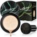 Mushroom Head Air Cushion CC Cream Moisturizing & Oil Control Foundation Cover Concealer Long Lasting Air Cushion CC Cream with Mushroom Makeup Sponge Liquid Foundation BB Cream for Women Makeup Ivory White - Buy Online on GoSupps.com