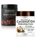 Coconut Oil Moisturizing Cream & Arabica Coffee Scrub Set Nourishing Coconut Face Cream & Body Exfoliator 2-Piece Skin Care Combo for Smooth Soft Skin