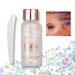 Body Glitter Gel Sequins Glitter Chunky Liquid Eyeshadow Glitter Cosmetic Glitter Face and Body Gel Sparkling Festival Party Lotion Glitter for Face Body Eye Hair Makeup DIY Art (White) Chunky Glitter 101 White