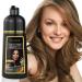 Hair Dye 3-In-1 Hair Coloring Shampoo for Gray Coverage (Light Brown) for Women & Men - 16.9 Fl Oz