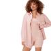 KUT & SO Women s Shacket Midweight Fleece Shirt Jacket Boyfriend Fit Chic Layering Piece S Pink Rose