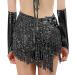 iMucci Black Latin Dance Dress with Paillette Tassel - Women's Samba Costumes Ballroom Dresses - Buy Online on GoSupps.com