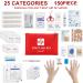 PYSANR 150 Piece Small First Aid Kit with Foil Blanket & Scissors - Compact Emergency Bag for Home, Camping, Travel & More - Buy Online on GoSupps.com