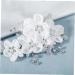 FRCOLOR Chiffon Flower Comb Flower Hair Accessories European and American Hair Combs Wedding Hair Comb Bridal Headdress Wedding Hair Accessories Handmade Hair Combs Bride The Flowers Veil - Buy Online on GoSupps.com