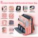 Gimars Baby Bag with Changing Station | Waterproof 900D Tear Resistant Material | Large Diaper Backpack with 18 Pockets | Lightweight Bassinet & USB Port | Pink-03 - Buy Online on GoSupps.com