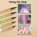 5 Pcs Round Sable Acrylic Nail Brush Set - Nail Art Tool Set No.2/4/6/8/10 (Golden) - Buy Online on GoSupps.com