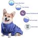 Happy Hachi Microfiber Dog Bathrobe Towel - Super Absorbent Fast Drying Washable Beach Towel for Small Medium & Large Dogs & Cats - XL Blue - Buy Online on GoSupps.com