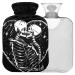 Naanle Skull KISS hot water bottle with reference transparent hot water bottle Handfoots Heating bags for pain relief heat and cold therapy 2L