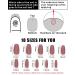 LADYING 8 Packs Acrylic Matte Press on Nails Kit - Medium Length Ballerina False Nail Set with Glue and File - Buy Online on GoSupps.com