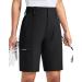 SANTINY Women's Golf Hiking Shorts 9'' High Waisted Quick Dry Bermuda Long Shorts for Women with Zipper Pockets Black X-Large