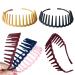 Springtime 6pcs Colorful Comb Headbands for Women Plastic Hairbands with Teeth Zip Zap Hair Hoop for Girls Model 2